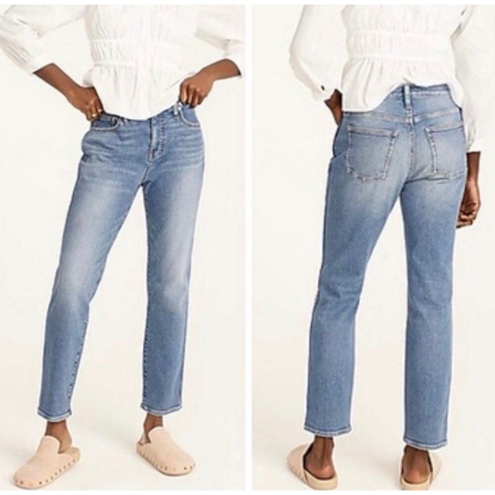J. Crew Jeans 9" Vintage Slim Straight 33 Gemma Wash BF521 Blue Denim Preppy